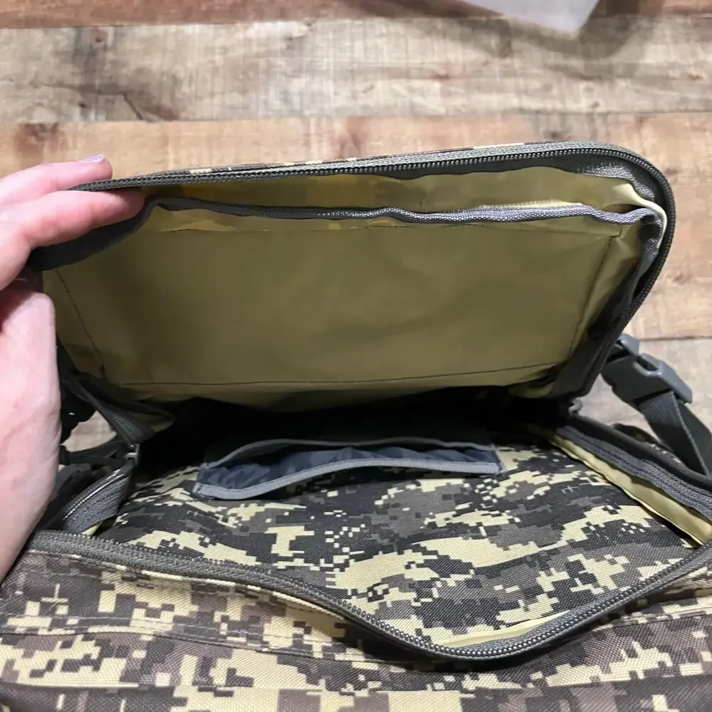 Pathology Green Brown Tan Military Camo Crossfit Backpack Gym Bag Outdoors